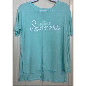 Oklahoma Sooners OU women's‎ Lightweight Side Slit Short Sleeve T-shirt Sz S GUC